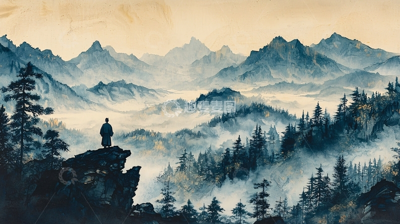 高清大图下载【趣麦麦图】山顶孤影