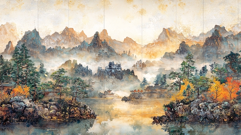 高清大图下载【趣麦麦图】水墨山水画906