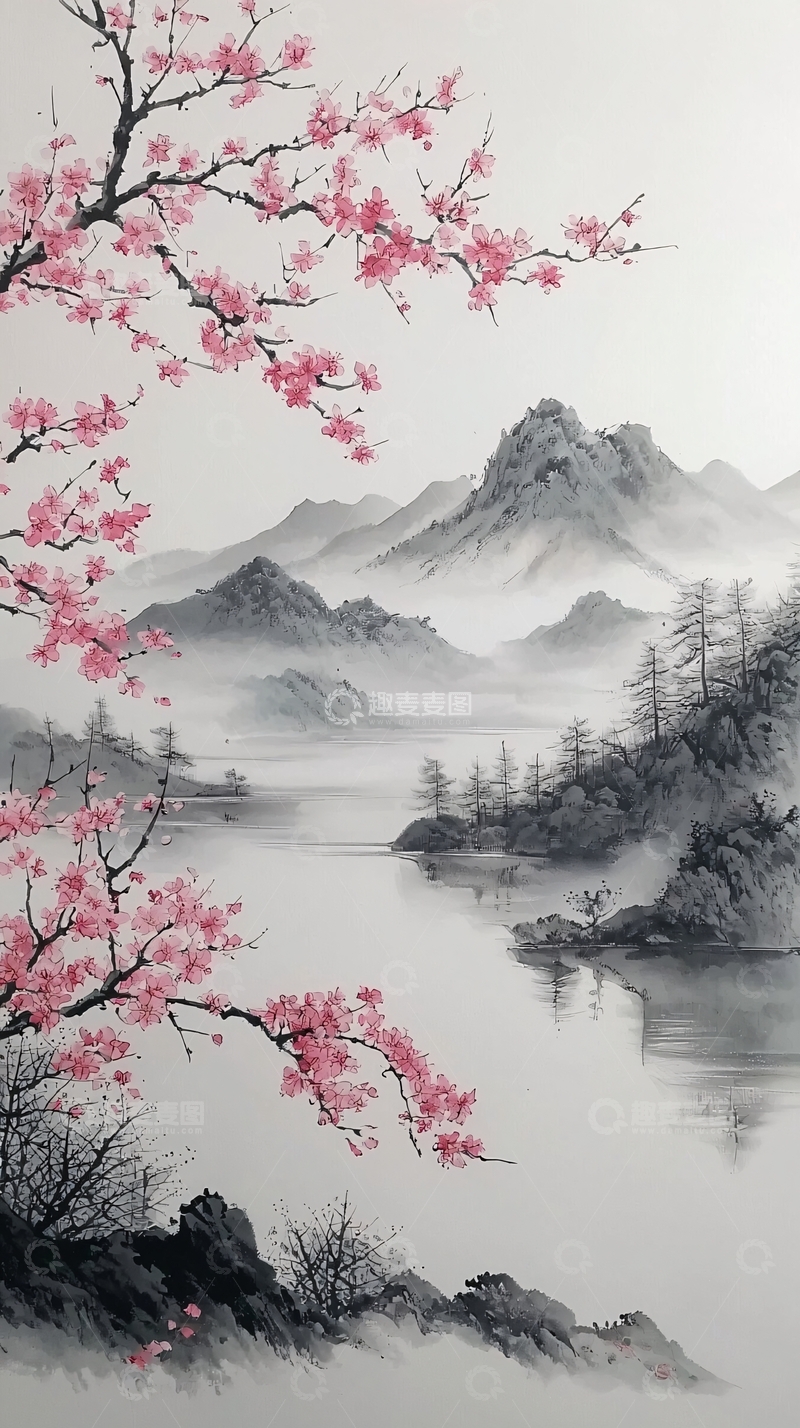 高清大图下载【趣麦麦图】水墨画风景