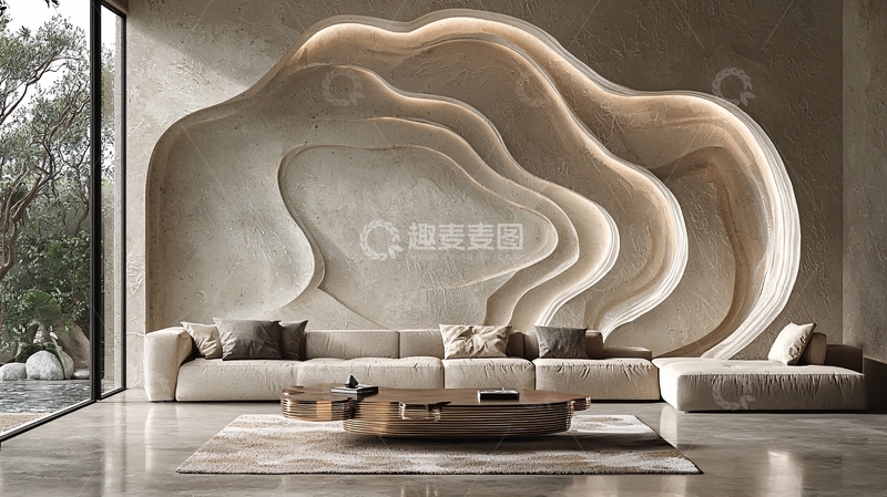 高清大图下载【趣麦麦图】现代轻奢客厅背景墙