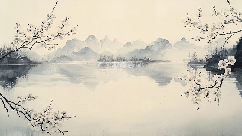 高清大图下载【趣麦麦图】水墨山水画910