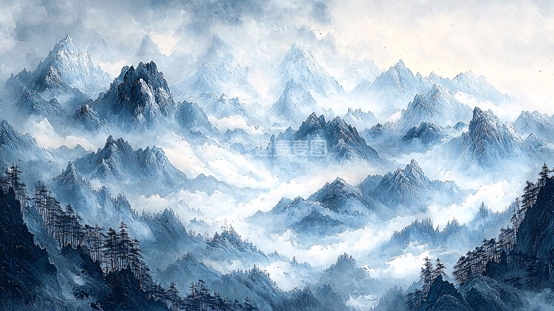 高清大图下载【趣麦麦图】云海山峦