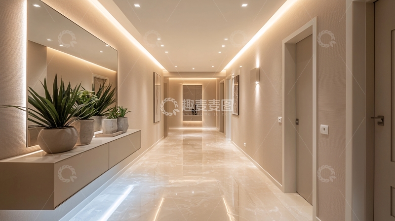 高清大图下载【趣麦麦图】现代简约走廊设计