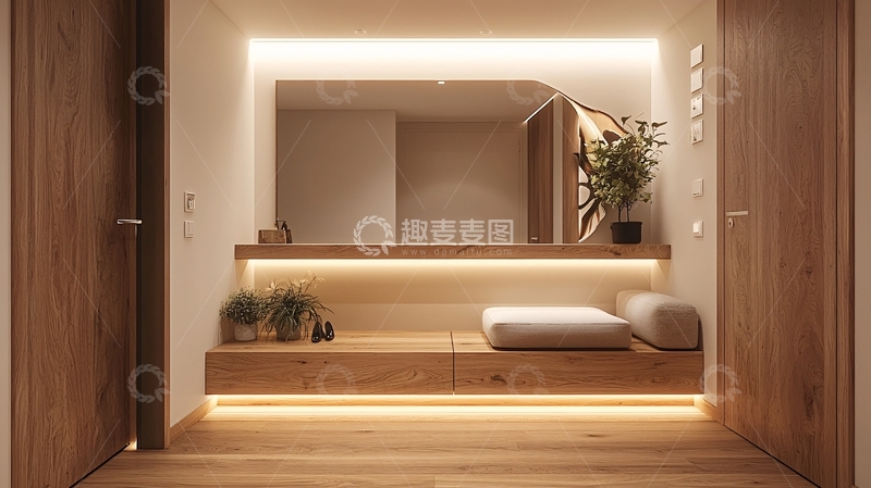 高清大图下载【趣麦麦图】极简风玄关设计