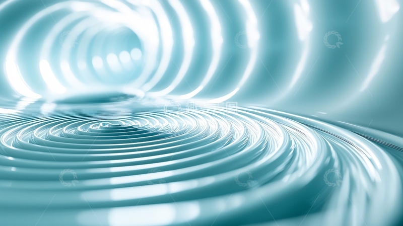 高清大图下载【趣麦麦图】光滑的蓝色环状通道