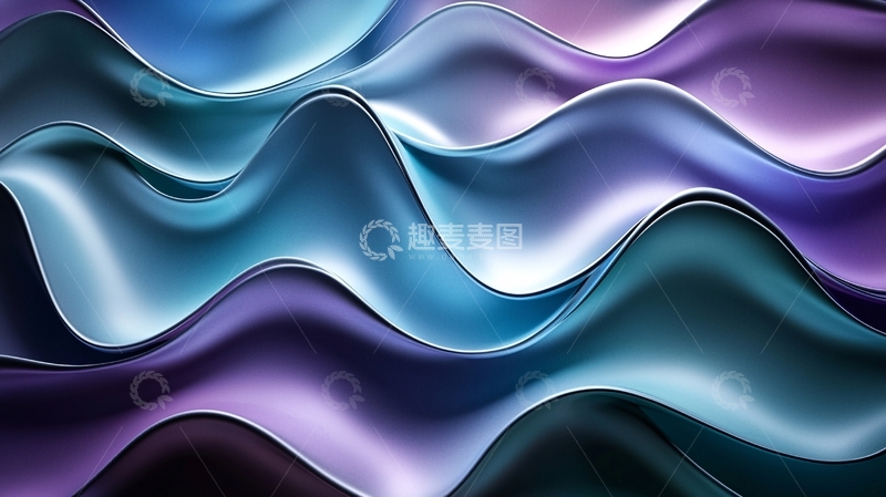 高清大图下载【趣麦麦图】抽象渐变波浪