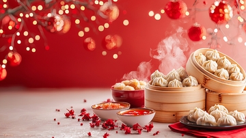 热气腾腾的中国饺子