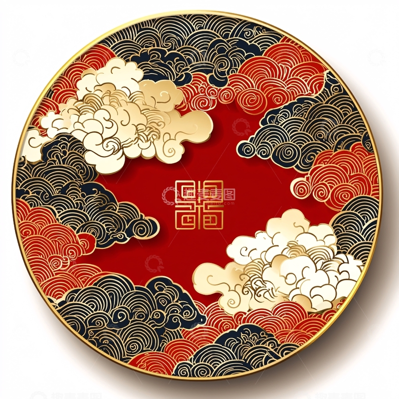 高清大图下载【趣麦麦图】中式祥云纹样