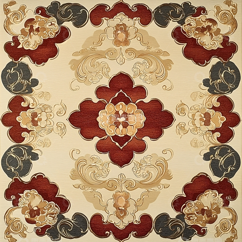 高清大图下载【趣麦麦图】中式古典地毯