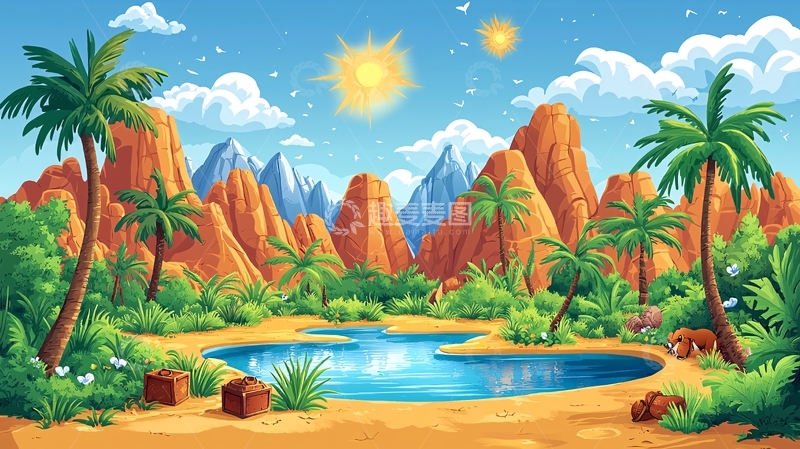 高清大图下载【趣麦麦图】绿洲