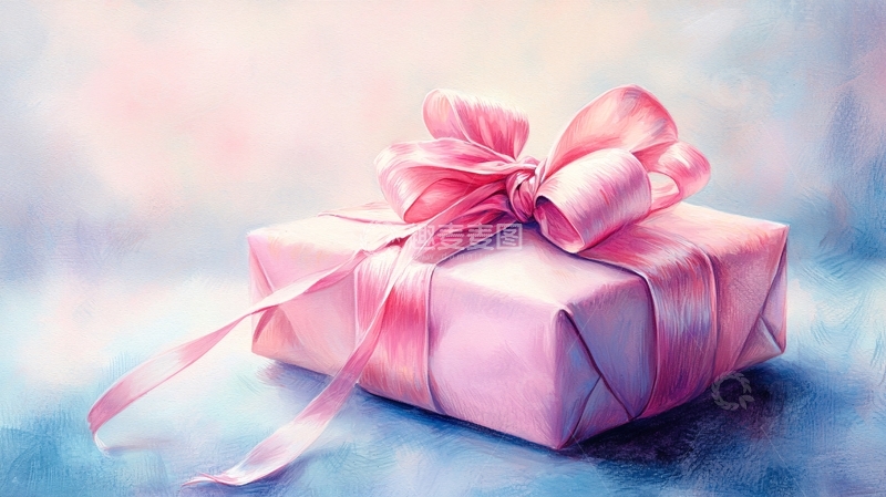 高清大图下载【趣麦麦图】粉色礼物盒