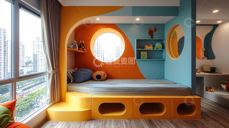 高清大图下载【趣麦麦图】儿童房趣味床铺设计
