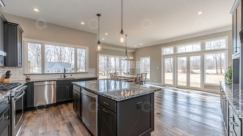 高清大图下载【趣麦麦图】现代化开放式厨房