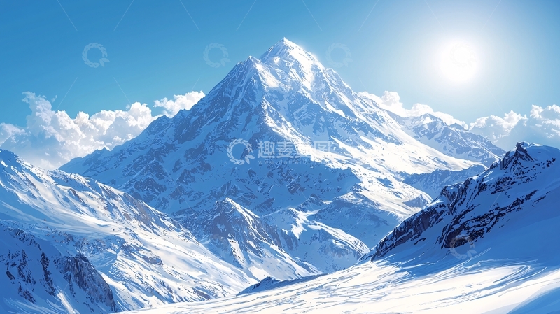 高清大图下载【趣麦麦图】雪山