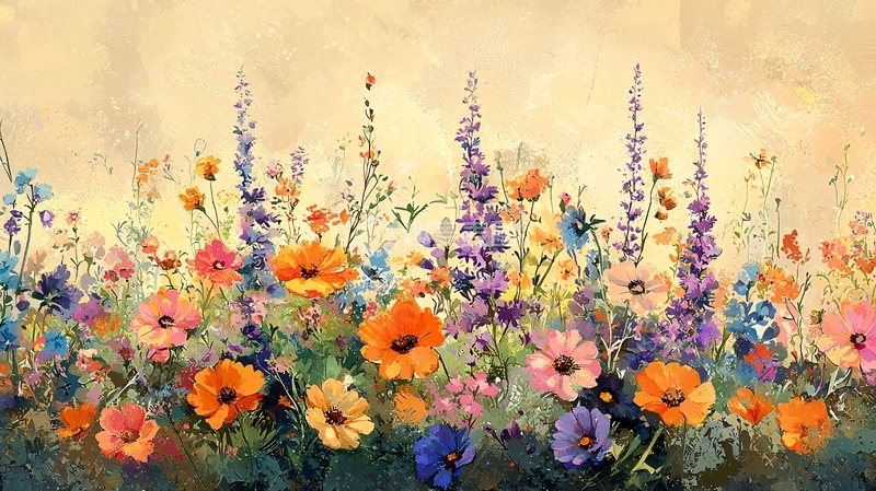 高清大图下载【趣麦麦图】水彩野花