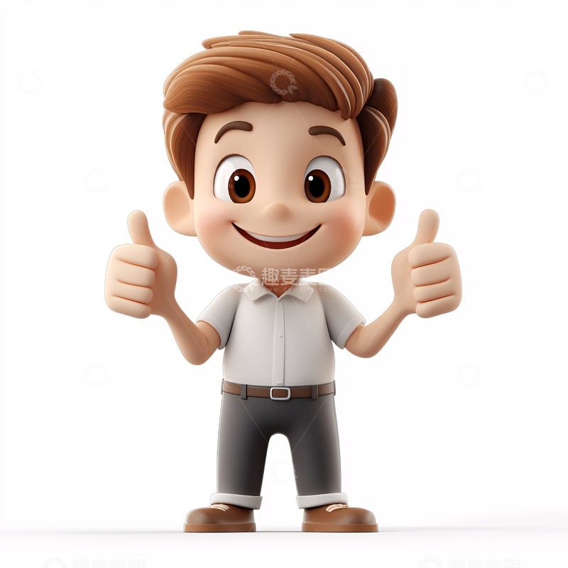 高清大图下载【趣麦麦图】可爱卡通男孩