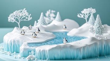 微型企鹅冰雪世界