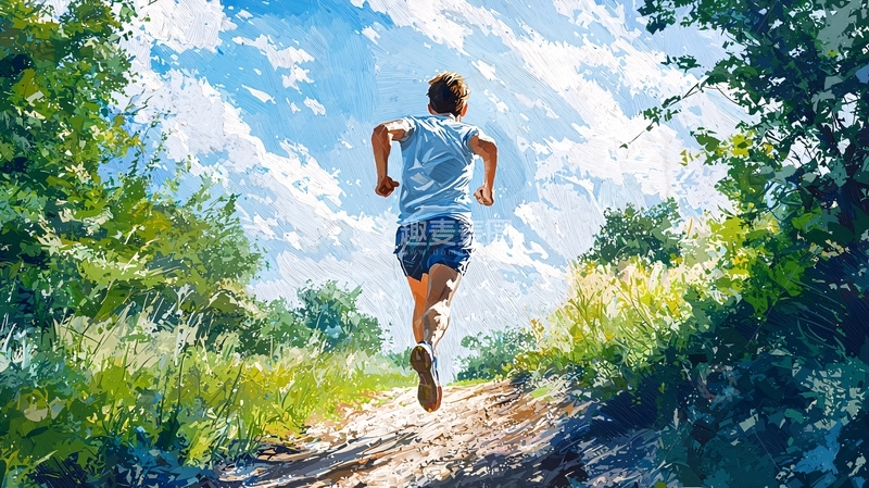 高清大图下载【趣麦麦图】跑步的人