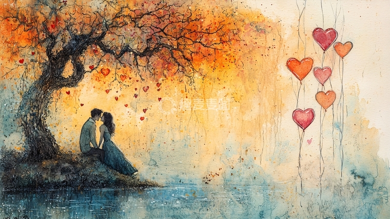 高清大图下载【趣麦麦图】水彩画