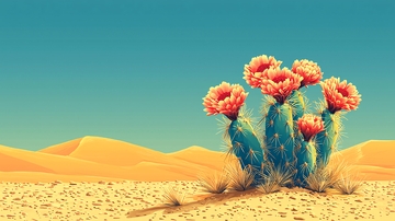 沙漠仙人掌花