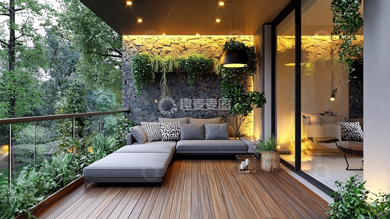 高清大图下载【趣麦麦图】现代简约阳台设计