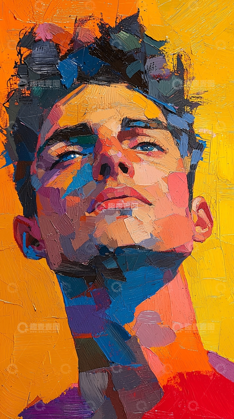 高清大图下载【趣麦麦图】彩色肖像画