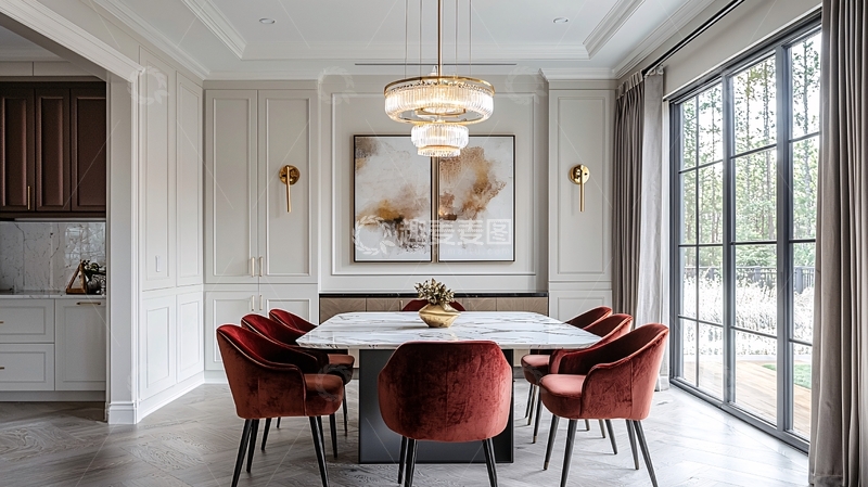 高清大图下载【趣麦麦图】现代轻奢餐厅设计