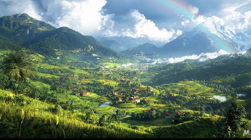 高清大图下载【趣麦麦图】山峦叠嶂