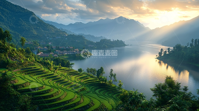 高清大图下载【趣麦麦图】山水田园风光25