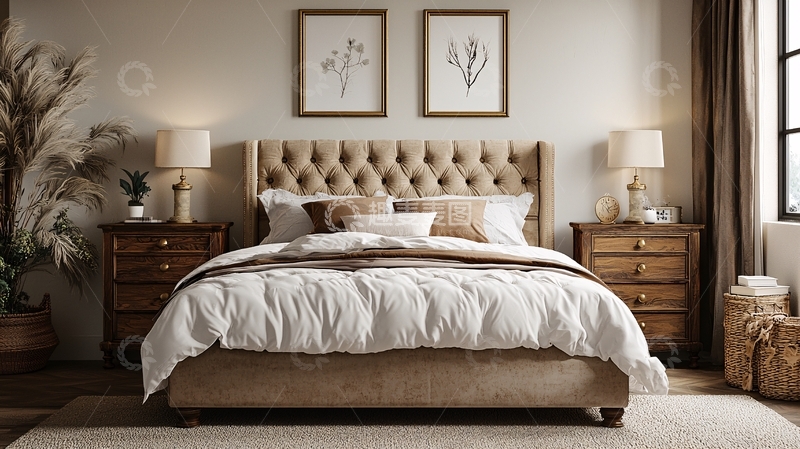 高清大图下载【趣麦麦图】温馨舒适现代卧室