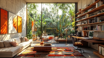 阳光洒进的现代室内设计