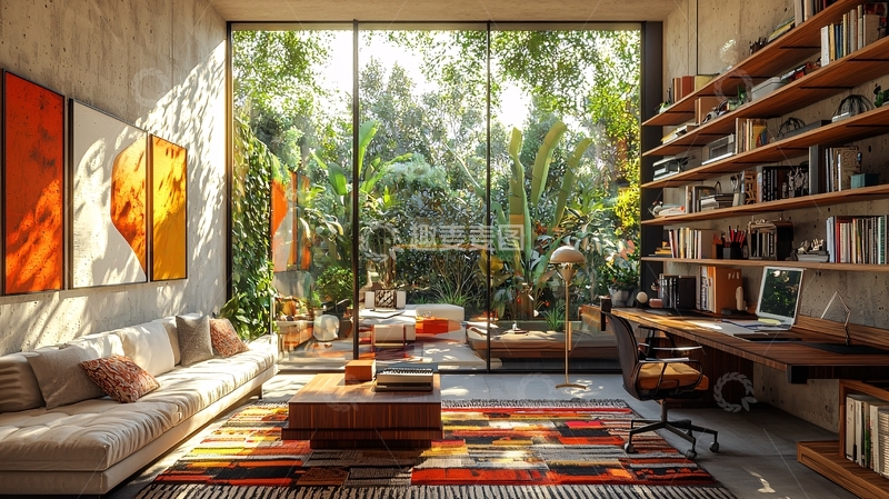 高清大图下载【趣麦麦图】阳光洒进的现代室内设计