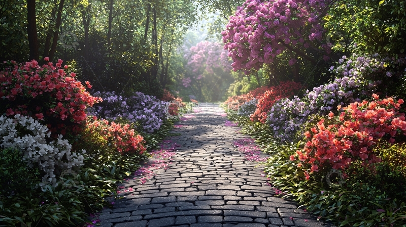 高清大图下载【趣麦麦图】阳光森林小路