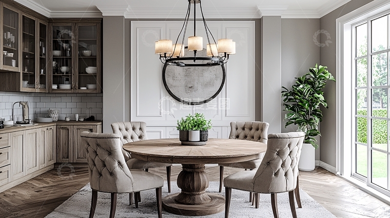 高清大图下载【趣麦麦图】美式乡村风格餐厅