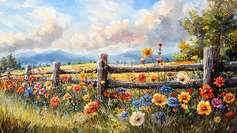 高清大图下载【趣麦麦图】田园风光油画