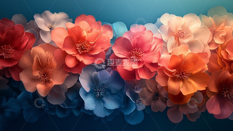 高清大图下载【趣麦麦图】色彩鲜艳的花朵特写