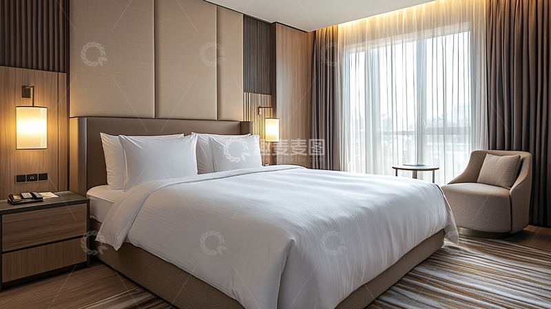 高清大图下载【趣麦麦图】现代简约酒店套房