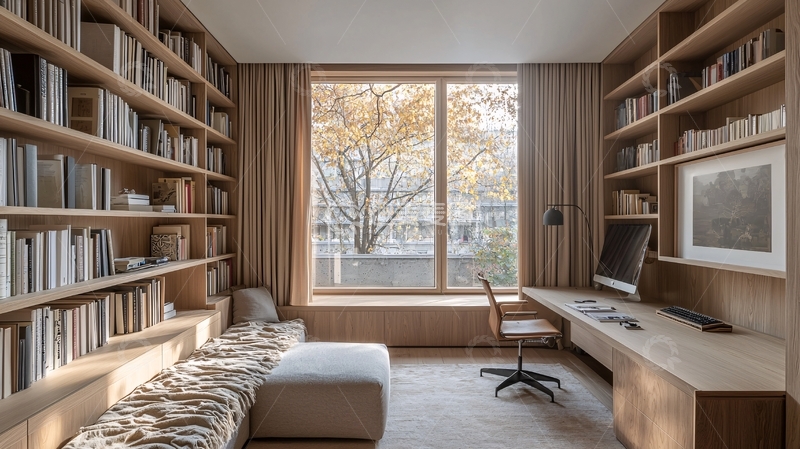 高清大图下载【趣麦麦图】极简书房设计