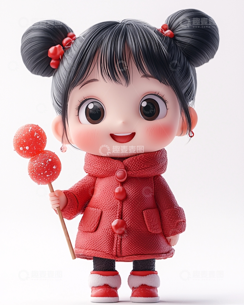 高清大图下载【趣麦麦图】可爱卡通女孩