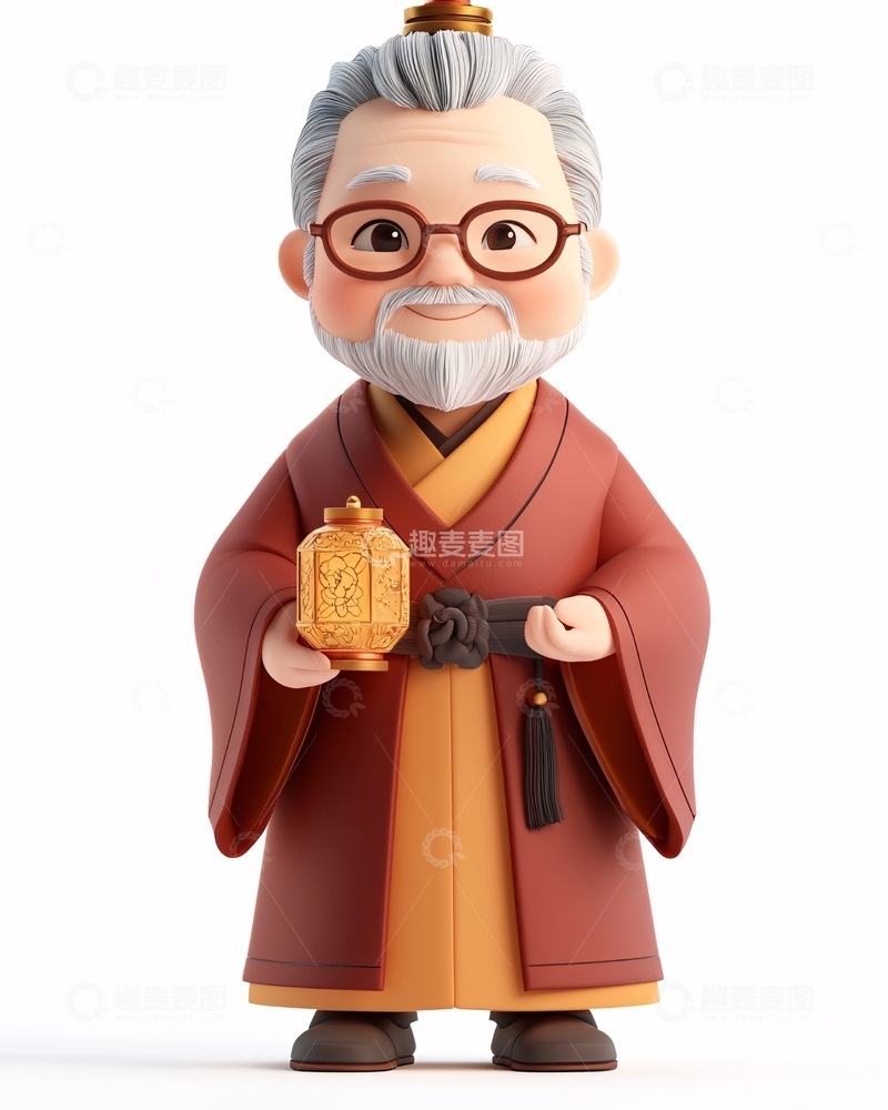 高清大图下载【趣麦麦图】卡通老者