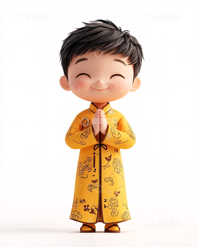 高清大图下载【趣麦麦图】可爱卡通男孩