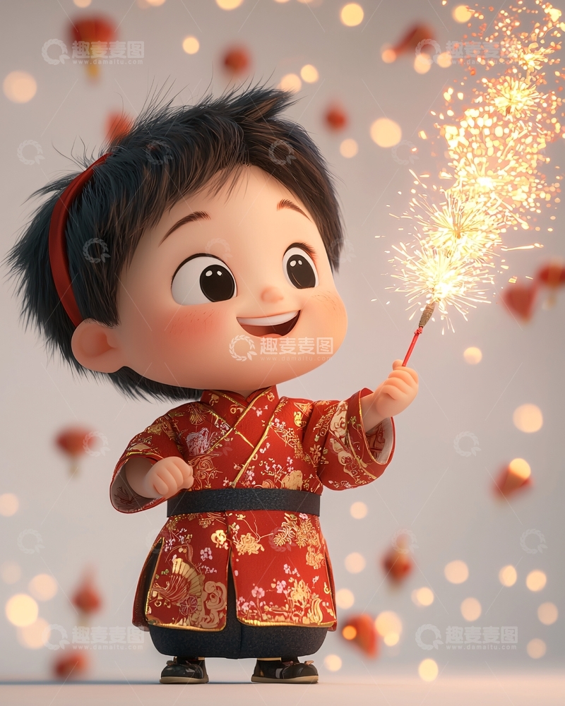 高清大图下载【趣麦麦图】可爱卡通男孩