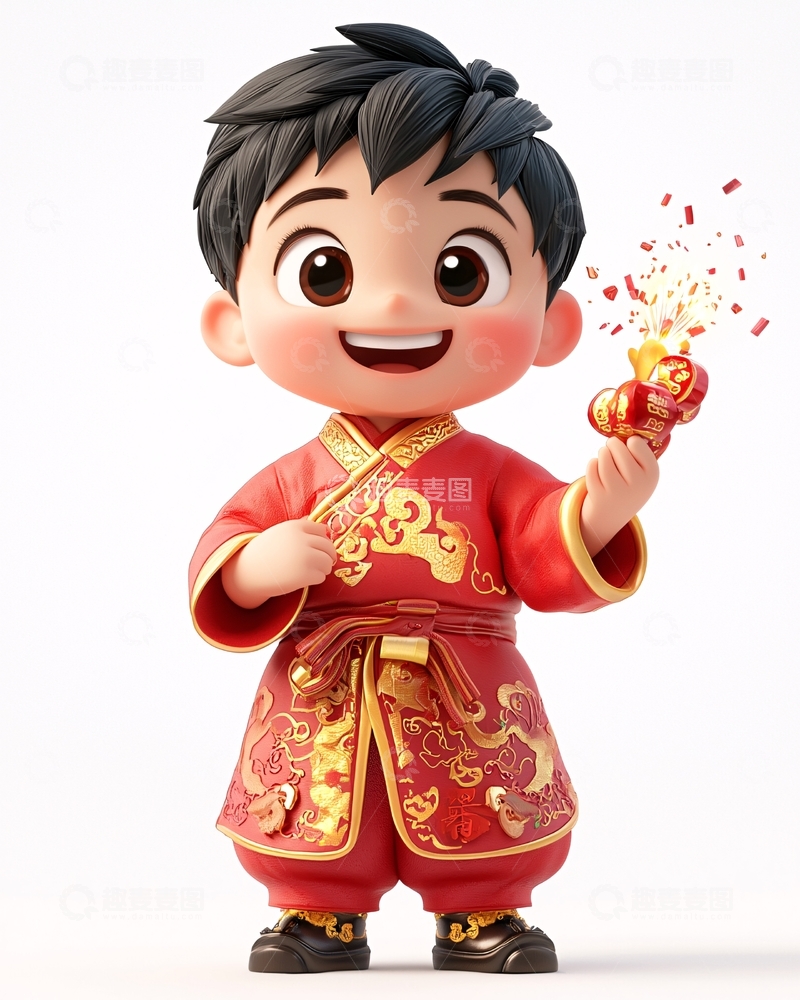 高清大图下载【趣麦麦图】卡通男孩