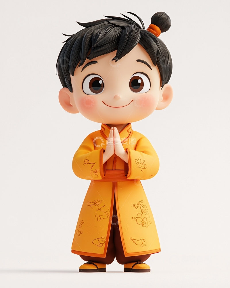 高清大图下载【趣麦麦图】可爱卡通男孩