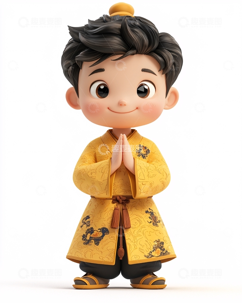 高清大图下载【趣麦麦图】卡通古代男孩