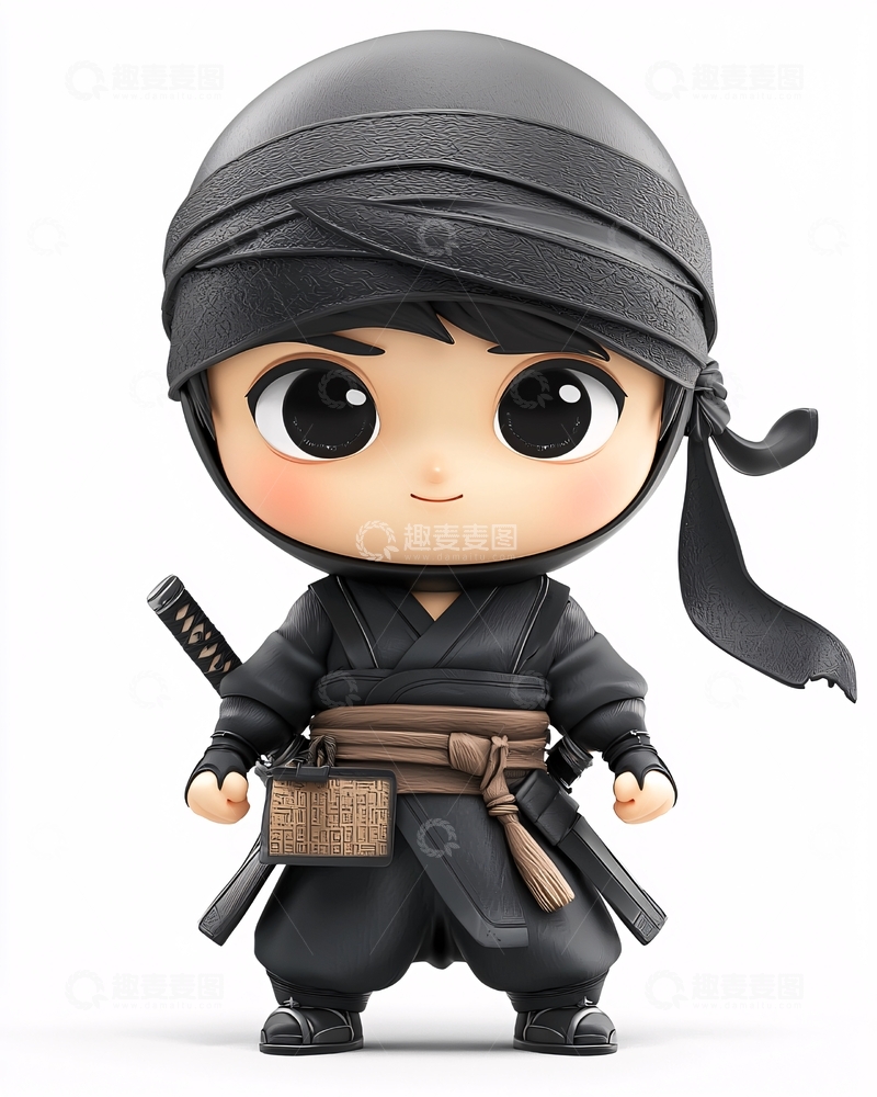 高清大图下载【趣麦麦图】可爱卡通忍者