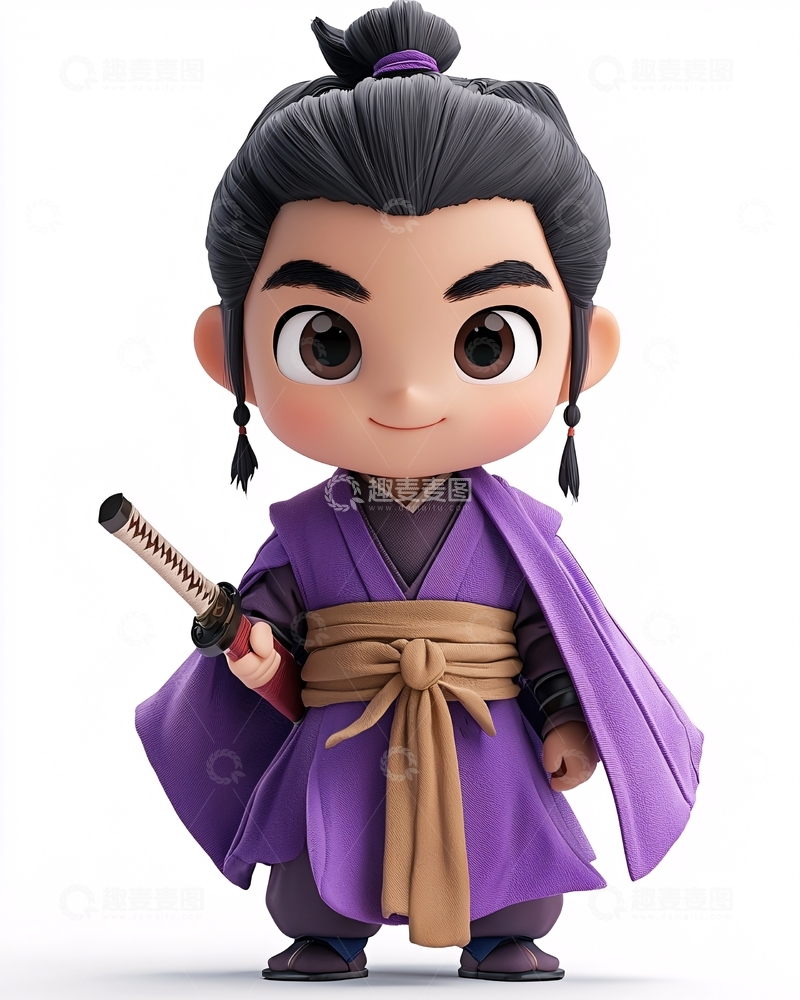 高清大图下载【趣麦麦图】卡通武士