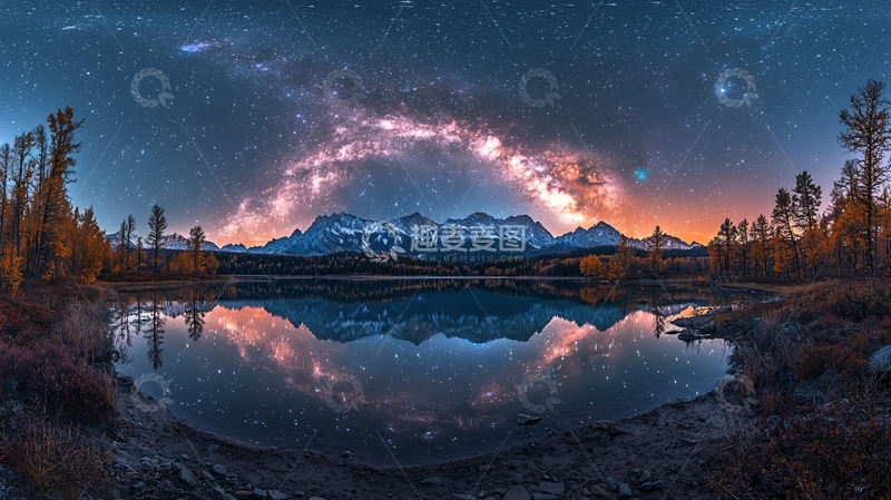 高清大图下载【趣麦麦图】星空倒影