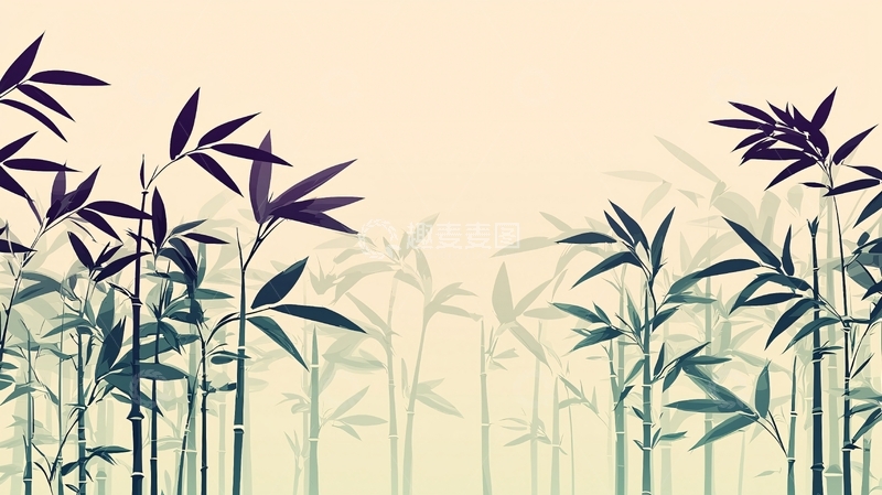 高清大图下载【趣麦麦图】水墨画竹林