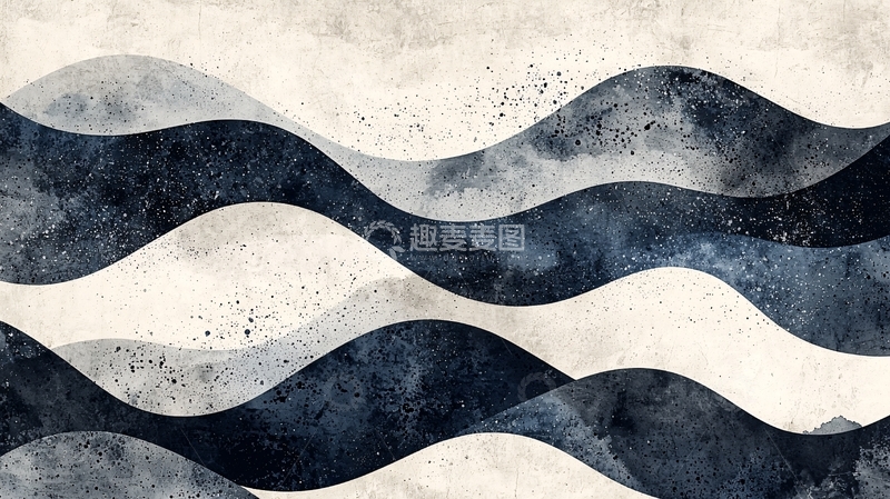 高清大图下载【趣麦麦图】抽象水墨波浪